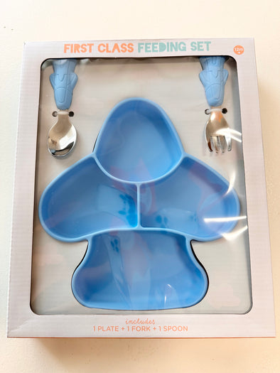 Blue Plane Feeding Set