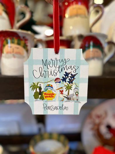 Custom Pensacola Wooden Ornament