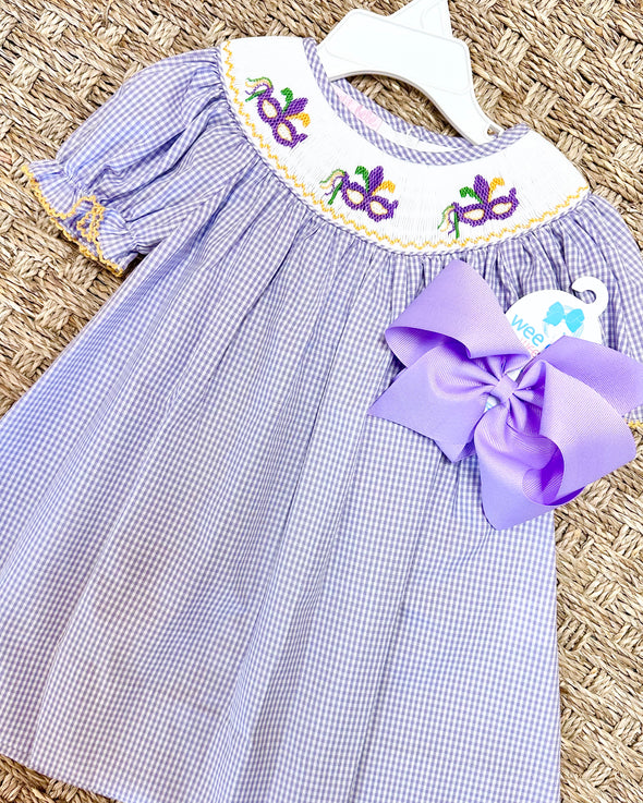 Mardi gras smocked dress best sale