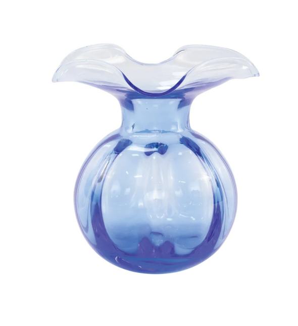 Vietri Hibiscus Glass Cobalt Blue Bud Vase