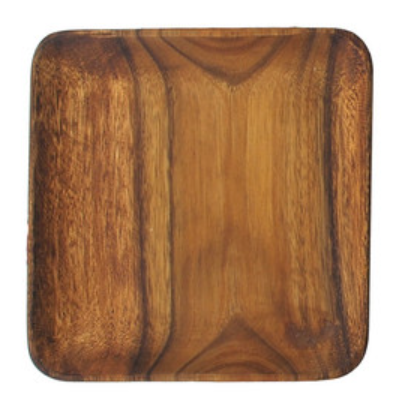 10” Square Wood Plate