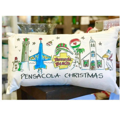 Christmas Pensacola Pillow